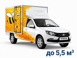 ПРОМТОВАРНЫЙ грузовой фургон на базе Lada Granta Прима / Prima ШМЕЛЬ - фото | Завод спецтехники Промышленные Технологии